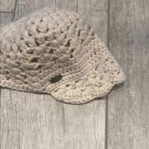 Crochet Cream Beanie Hat